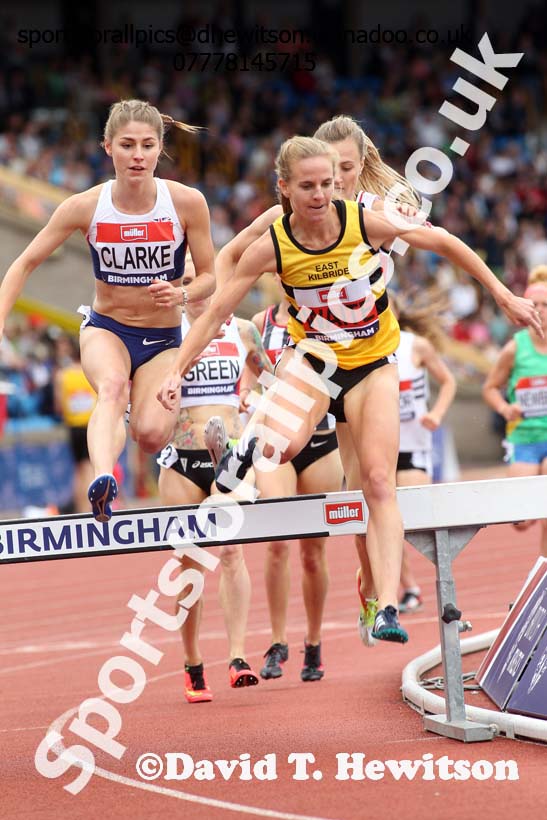 Womens 3000 metres steeplechase, British Championships, Birmingham. Photo: David T. Hewitson/Sports for All Pics